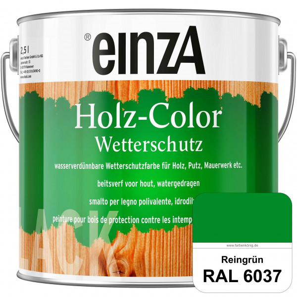 einzA Holz-Color (RAL 6037 Reingrün) Wetterschutzfarbe für außen