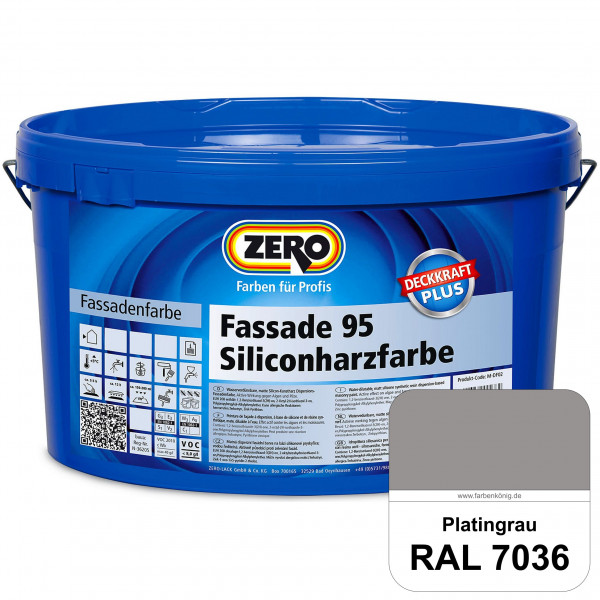 Fassade 95 Siliconharzfarbe (RAL 7036 Platingrau)