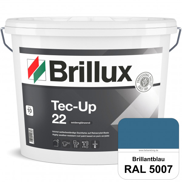 Tec-Up 22 (RAL 5007 Brillantblau) Höchst wetterbeständige Dachfarbe auf Reinacrylat-Basis