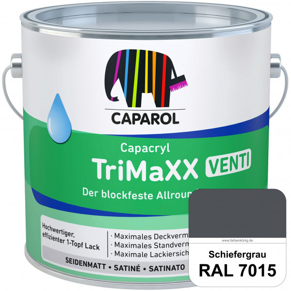 Capacryl TriMaXX Venti (RAL 7015 Schiefergrau) Der blockfeste Allrounder für Fenster & Türen