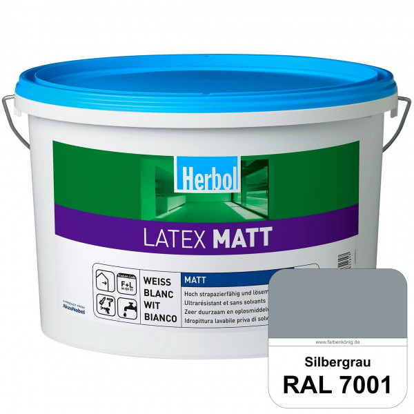 Latex Matt (RAL 7001 Silbergrau) Matte Latexfarbe mit hoher Strapazierfähigkeit