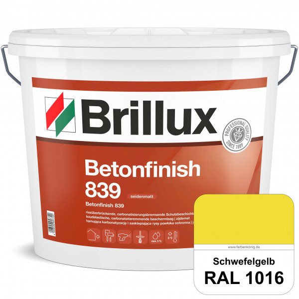 Betonfinish 839 (RAL 1016 Schwefelgelb) elastische Beschichtung zum Schutz rissgefährdeter Betonbaut