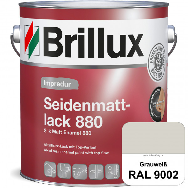 Impredur Seidenmattlack 880 (RAL 9002 Grauweiß) für Holz- oder Metallflächen innen & außen