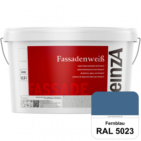 einzA Fassadenweiß (RAL 5023 Fernblau) Sil-Fassadenfarbe gegen Schmutz & Vergrünung