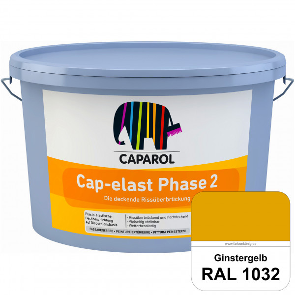 Cap-elast Phase 2 (RAL 1032 Ginstergelb) Sanierung gerissener Putzfassaden und Betonflächen