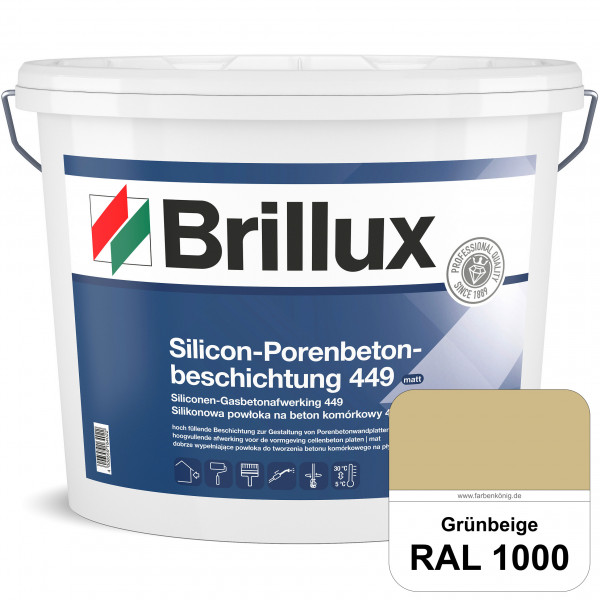 Silicon-Porenbetonbeschichtung 449 (RAL 1000 Grünbeige) Wetterbeständige und hochfüllende Fassadenbe