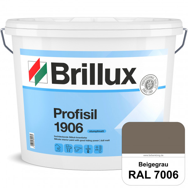 Profisil 1906 Silikat-Innenfarbe (RAL 7006 Beigegrau) stumpfmatte Innenfarbe für Allergiker nach DIN