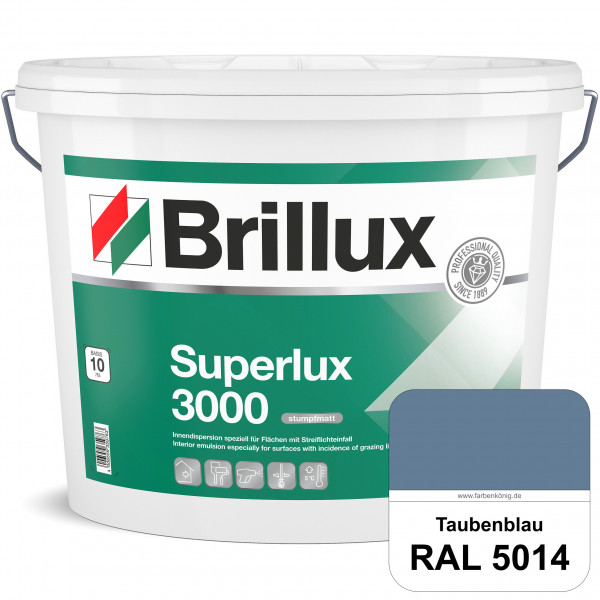 Superlux 3000 (RAL 5014 Taubenblau) hoch deckende stumpfmatte Innen-Dispersionsfarbe - streiflichtun