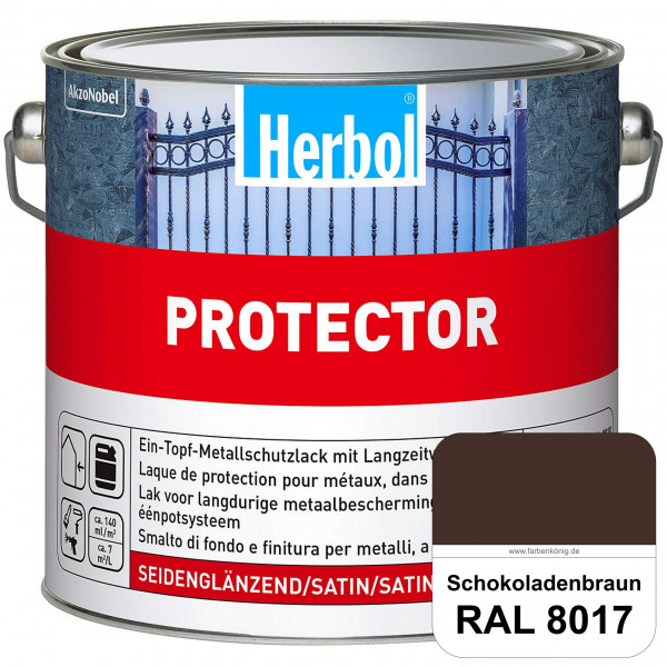 Protector (RAL 8017 Schokoladenbraun) Seidenglänzende Spezialbeschichtung für Eisen- und NE-Metalle