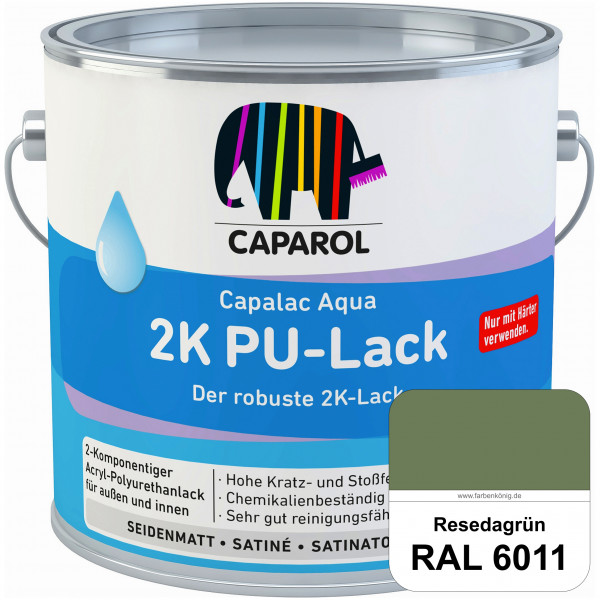 Capalac Aqua 2K PU-Lack (RAL 6011 Resedagrün) chemisch und mechanisch widerstandsfähige Lackierungen