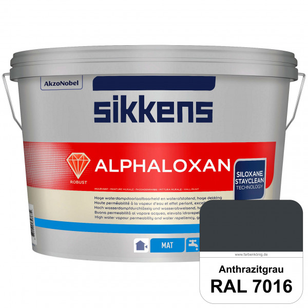 Alphaloxan (RAL 7016 Anthrazitgrau) Professionelle Siliconharz-Fassadenfarbe (außen)