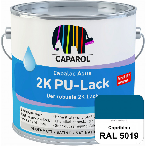 Capalac Aqua 2K PU-Lack (RAL 5019 Capriblau) chemisch und mechanisch widerstandsfähige Lackierungen