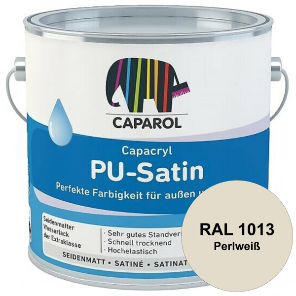 Capacryl PU-Satin (B-Ware) - 2,4 Liter (RAL 1013 Perlweiß)