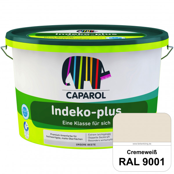 Indeko-plus (RAL 9001 Cremeweiß) doppeldeckende matte & hochwertige Innenfarbe