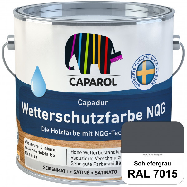 Capadur Wetterschutzfarbe NQG (B-Ware) - 2,4 Liter (RAL 7015 Schiefergrau)
