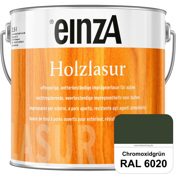 einzA Holzlasur (RAL 6020 Chromoxidgrün) Offenporige Imprägnierlasur für Außen-Holzbauteile