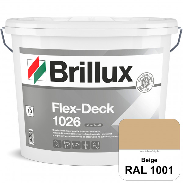 Flex-Deck ELF 1026 (RAL 1001 Beige) Hochwertige Innendispersion für Decken mit Installationen & Abhä
