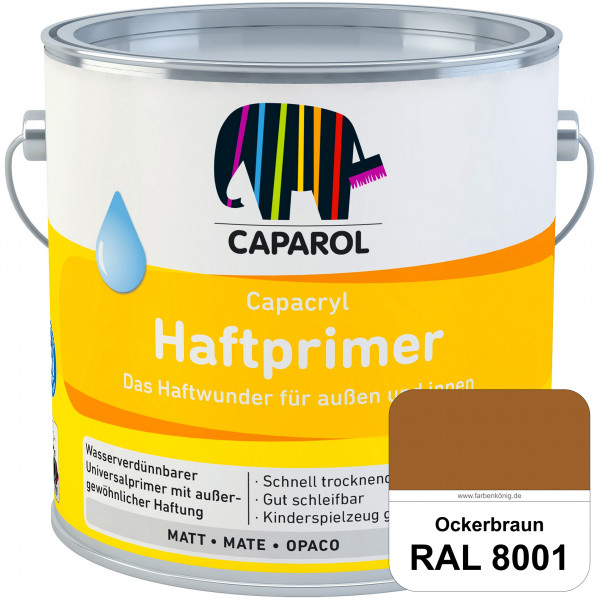 Capacryl Haftprimer (RAL 8001 Ockerbraun) Grundierungen Holz, Zink, Hart-PVC, Aluminium, Kupfer (inn