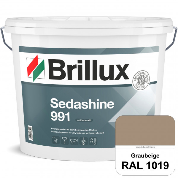 Sedashine 991 (RAL 1019 Graubeige) Seidenmatte Innendispersion für hoch strapazierfähige & gut reini