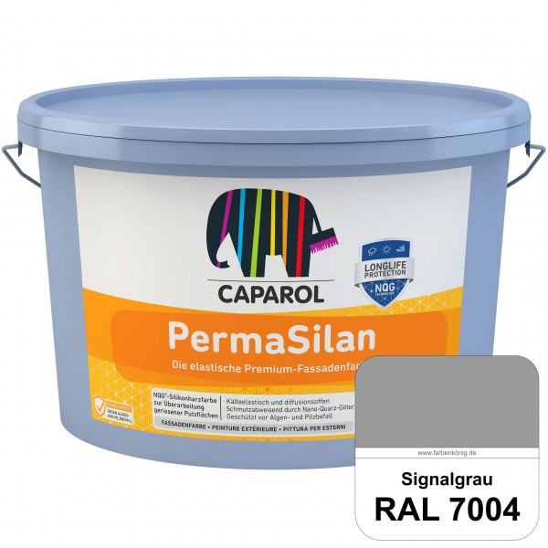 PermaSilan (RAL 7004 Signalgrau) Elastische, diffusionsoffene Fassadenfarbe mit integrierter Nano-Qu