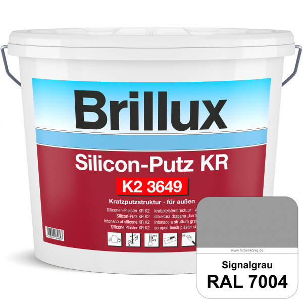 Silicon-Putz KR K2 3649 (RAL 7004 Signalgrau) Dekorputz auf Siliconharzbasis (außen)