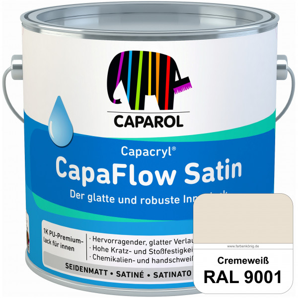 Caparol Capacryl CapaFlow Satin (B-Ware) - 0,735 Liter (RAL 9001 Cremeweiß)