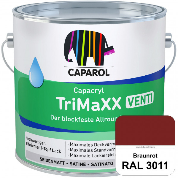 Capacryl TriMaXX Venti (RAL 3011 Braunrot) Der blockfeste Allrounder für Fenster & Türen