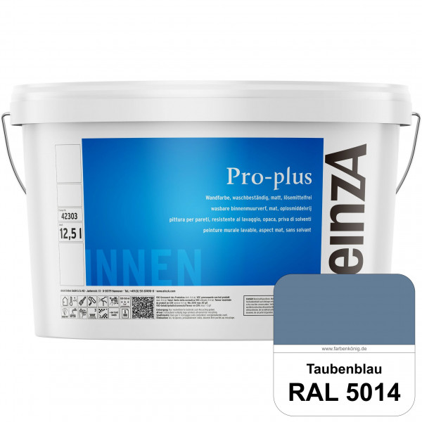 einzA Pro-plus (RAL 5014 Taubenblau) Lösemittelfreie waschbeständige Kunststoff-Dispersionsfarbe