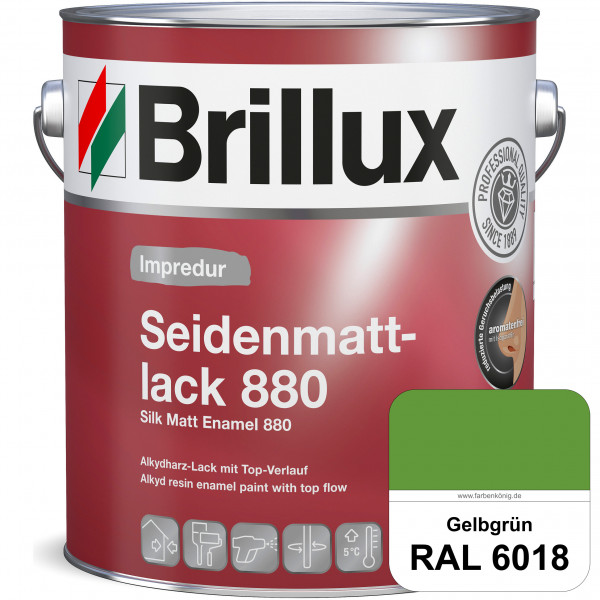 Impredur Seidenmattlack 880 (RAL 6018 Gelbgrün) für Holz- oder Metallflächen innen & außen