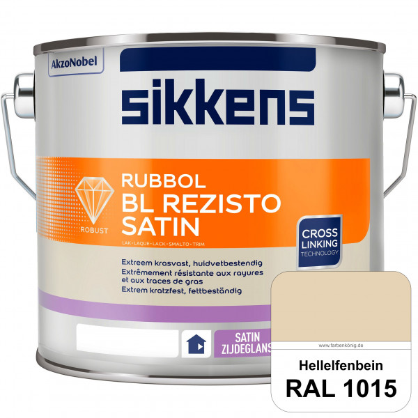 Rubbol BL Rezisto Satin (RAL 1015 Hellelfenbein) seidenglänzender und strapazierfähiger Lack (wasser