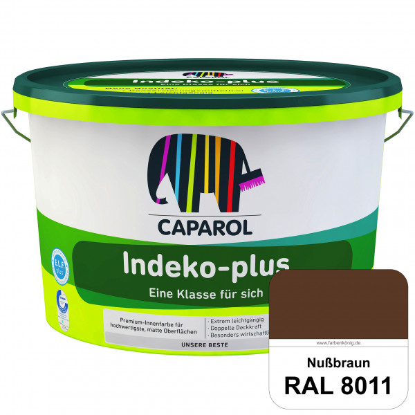 Indeko-plus (RAL 8011 Nussbraun) doppeldeckende matte & hochwertige Innenfarbe