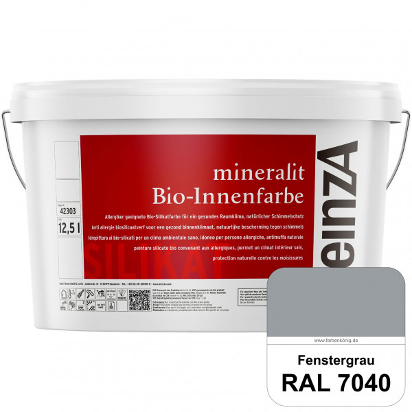 einzA mineralit Bio-Innenfarbe (RAL 7040 Fenstergrau) Bio-Silikat-Innenfarbe gemäß VOB DIN 18 363