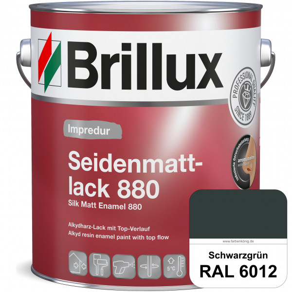 Impredur Seidenmattlack 880 (RAL 6012 Schwarzgrün) für Holz- oder Metallflächen innen & außen