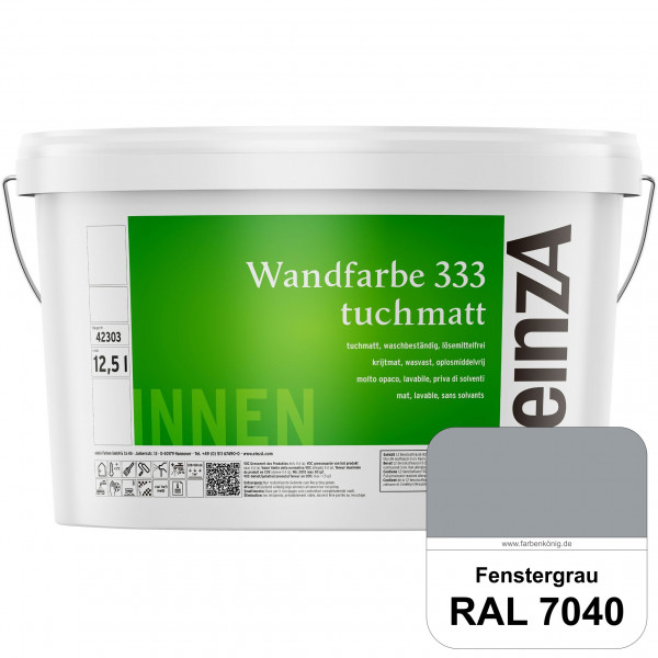 einzA Wandfarbe 333 tuchmatt (RAL 7040 Fenstergrau) Hochdeckende, waschbeständige Wandfarbe