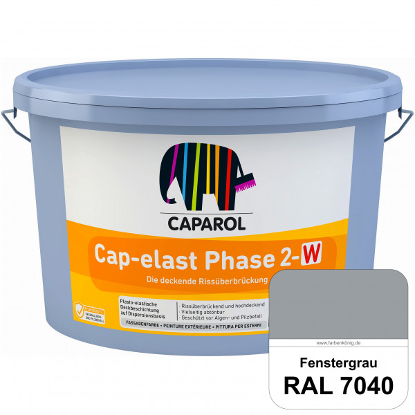 Cap-elast Phase 2-W (RAL 7040 Fenstergrau) elastisches Beschichtungssystem für die Sanierung gerisse