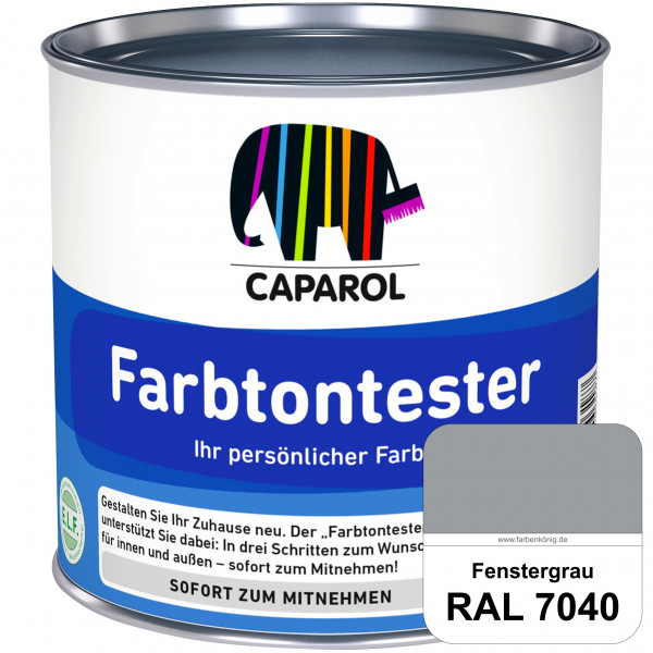 Farbtontester (RAL 7040 Fenstergrau) Individuell abgetönte Dispersionsfarbe zum Anlegen von Farbtonm