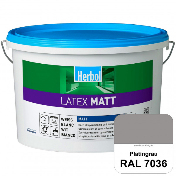 Latex Matt (RAL 7036 Platingrau) Matte Latexfarbe mit hoher Strapazierfähigkeit