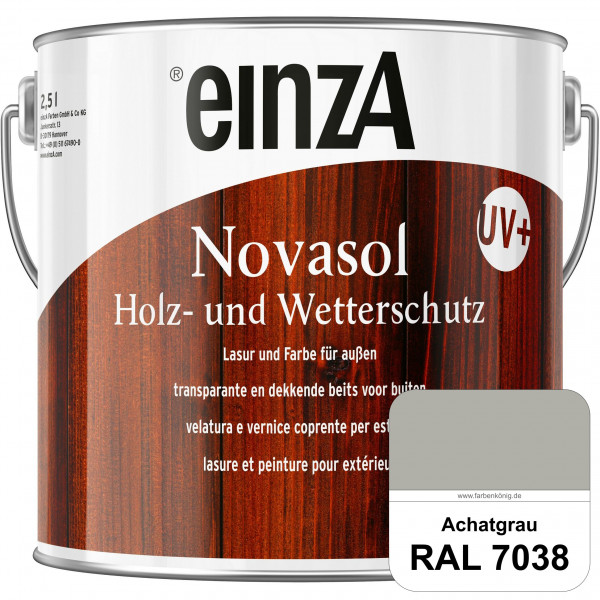 einzA Novasol HW Farbe (RAL 7038 Achatgrau) Deckender Wetterschutz für außen