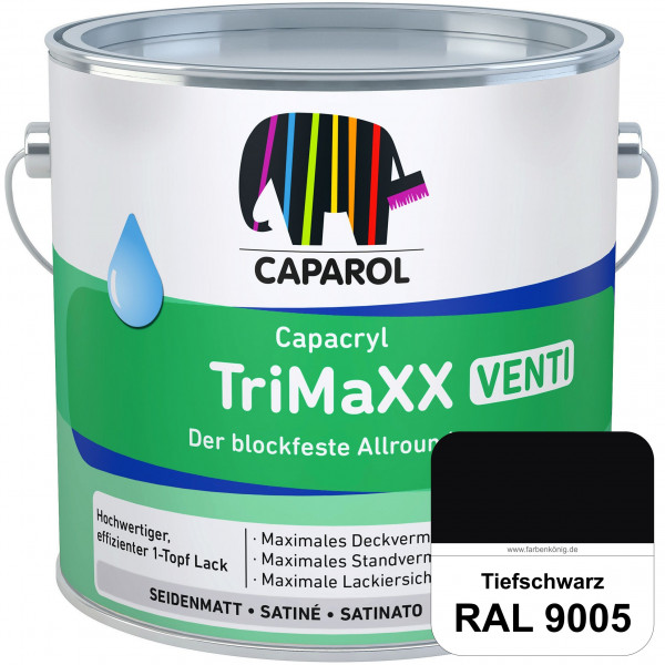 Capacryl TriMaXX Venti (RAL 9005 Tiefschwarz) Der blockfeste Allrounder für Fenster & Türen