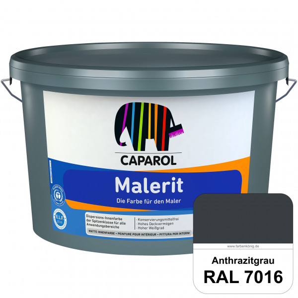 Malerit E.L.F. (RAL 7016 Anthrazitgrau) matte Innenfarbe für Neu- & Renovierungsanstriche