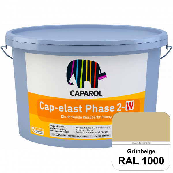 Cap-elast Phase 2-W (RAL 1000 Grünbeige) elastisches Beschichtungssystem für die Sanierung gerissene