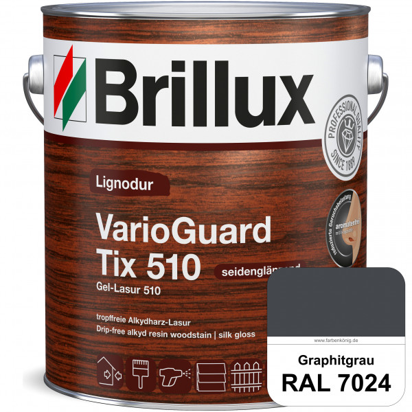 Lignodur VarioGuard Tix 510 (Gel-Lasur 510) RAL 7024 Graphitgrau