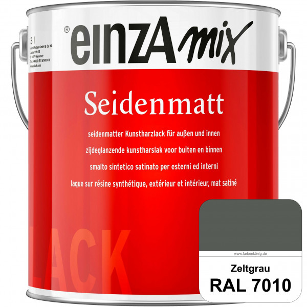 einzA Seidenmatt (RAL 7010 Zeltgrau) Lösemittelhaltiger Seidenmattlack