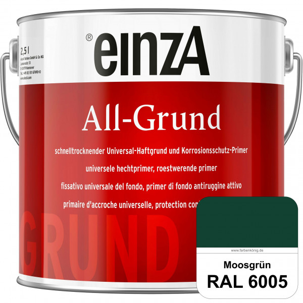 einzA All-Grund (RAL 6005 Moosgrün) Schnelltrocknender Haftgrund & Korrosionsschutz-Primer