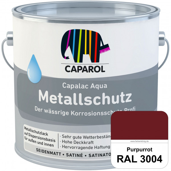 Capalac Aqua Metallschutz (RAL 3004 Purpurrot) wasserbasierter Korrosionsschutz für Stahl & verzinkt