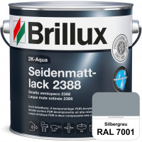 2K-Aqua Seidenmattlack 2388 (RAL 7001 Silbergrau) mechanisch und chemisch hoch belastbar für außen &