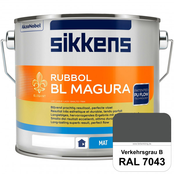 Rubbol BL Magura (RAL 7043 Verkehrsgrau B) matter PU-Lack (wasserbasiert) innen & außen