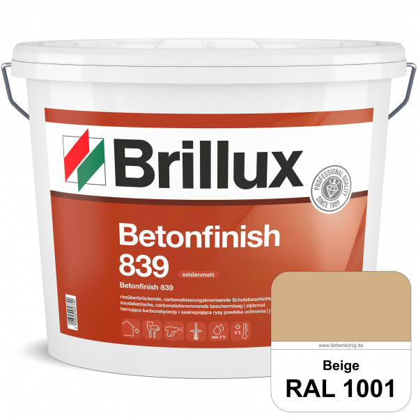 Betonfinish 839 (RAL 1001 Beige) elastische Beschichtung zum Schutz rissgefährdeter Betonbauteile (A