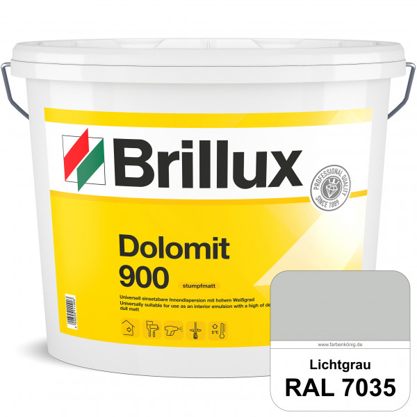 Dolomit 900 (RAL 7035 Lichtgrau) stumpfmatte Innen-Dispersionsfarbe mit gutem Deckvermögen