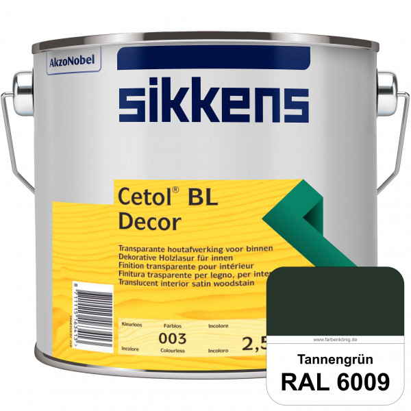 Cetol BL Decor (RAL 6009 Tannengrün) wasserbasierte & seidenglänzende Dünnschichtlasur für innen